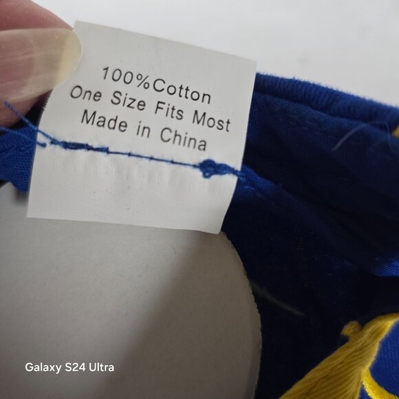 Vtg NAPA Racing Hat #55 Michael Waltrip Adjustable Strap Racing Cap Blue Yellow - Picture 9 of 10